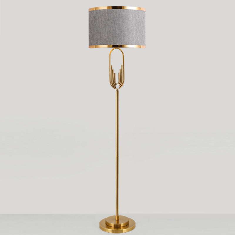 Modern Copper Floor Lamp with LED | Elegant Standing Lamp | Living Room Bedroom Reading Light