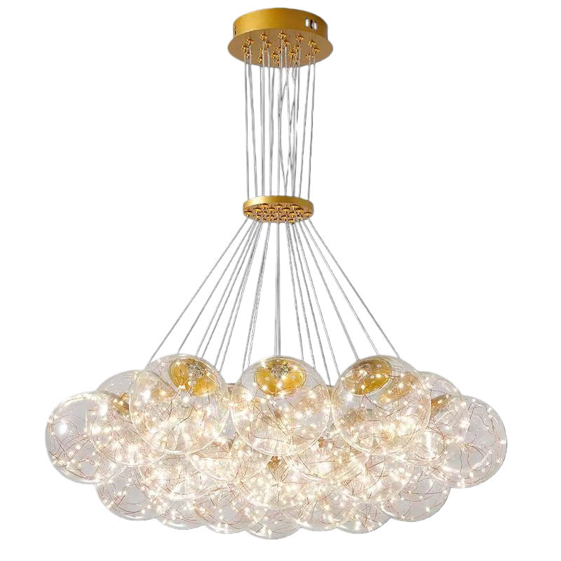 Modern Planet Chandelier LED Light | Celestial Sphere Pendant | Smart Home Compatible | Dining Room