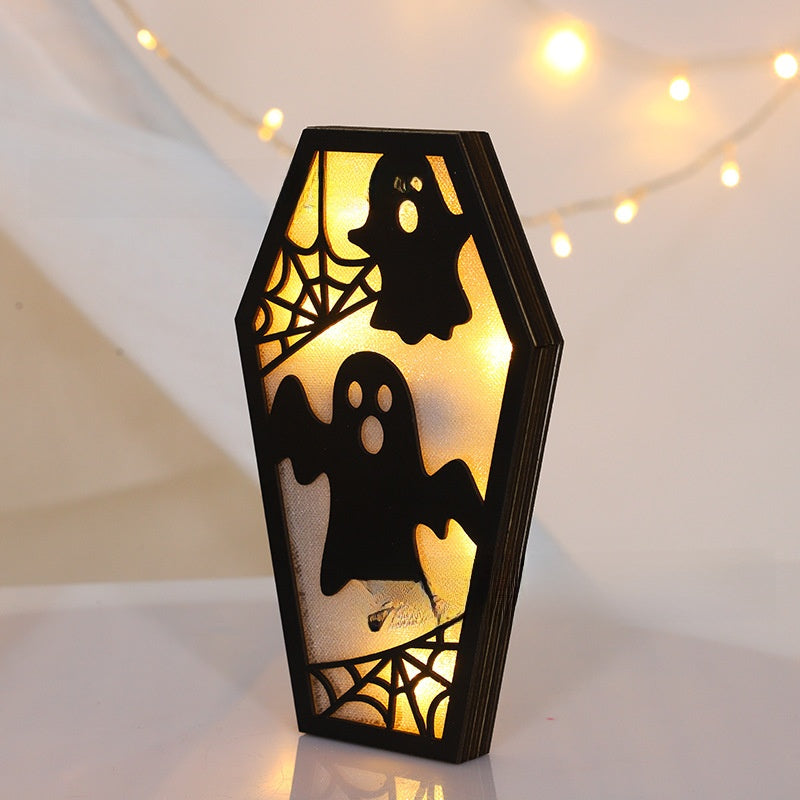 Halloween Decoration DIY Creative Bat Ghost Ornaments Decorative Lights