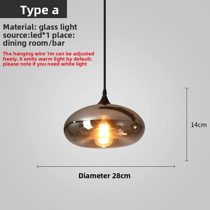 Modern Industrial Glass Pendant Lamp | Bar-Style Hanging Light | Loft Dining Kitchen