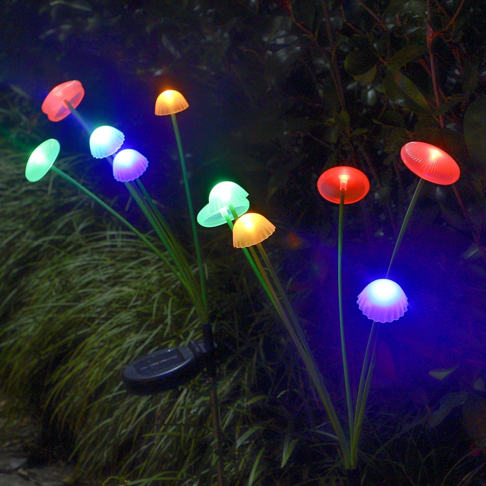 Solar Mushroom Garden Light with Jellyfish Decoration