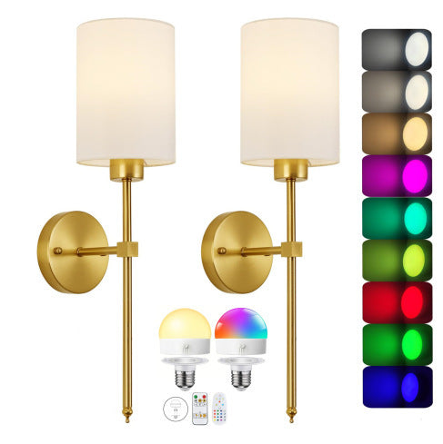 Rechargeable Fabric Wall Lamp with Remote Control