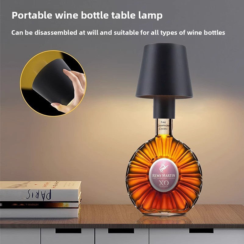 Rechargeable RGB Wine Bottle Table Lamp