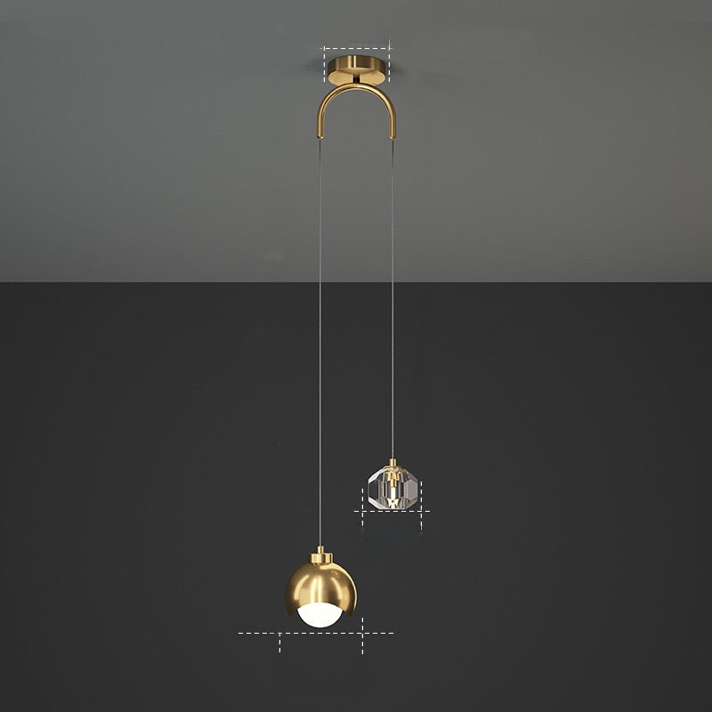 Modern Crystal Bedroom Chandelier | Light Luxury LED Ceiling Pendant | Living Room Statement Light