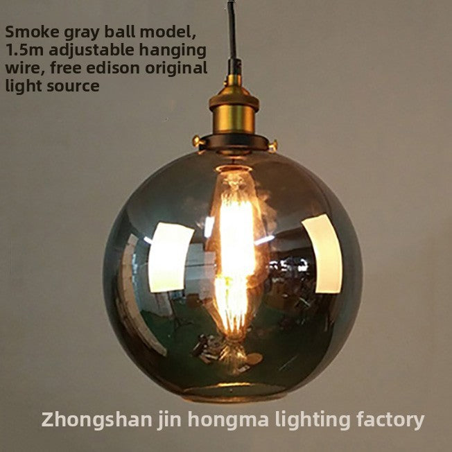 Retro Glass Globe Chandelier | Creative Hanging Pendant Light | Dining Room Cafe Bar