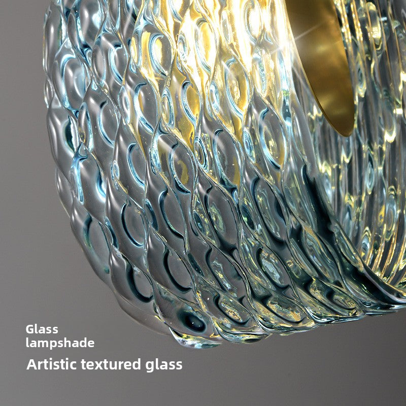 Modern Glass Pendant Light with Copper Finish