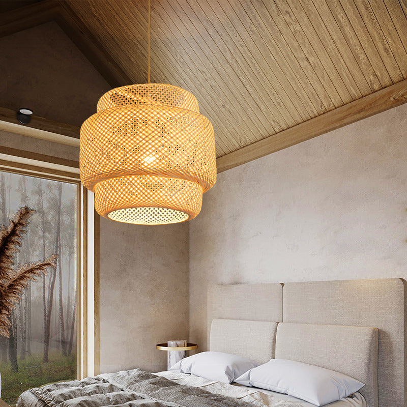 Living Room Bedroom Simple Bamboo Chandelier