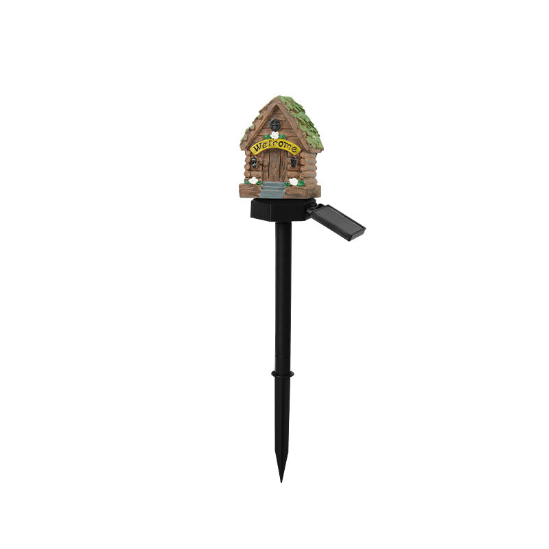 Solar Powered Resin Ground Lamp for Garden Decoration