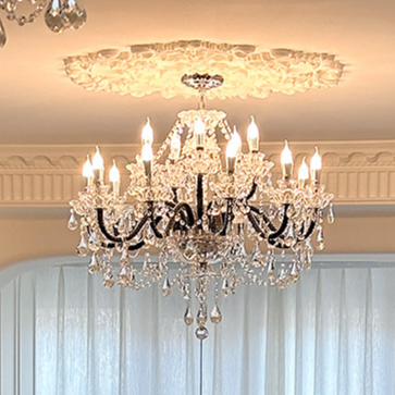 French Crystal Chandelier | Elegant Luxury Pendant Light | Living Room Dining Room