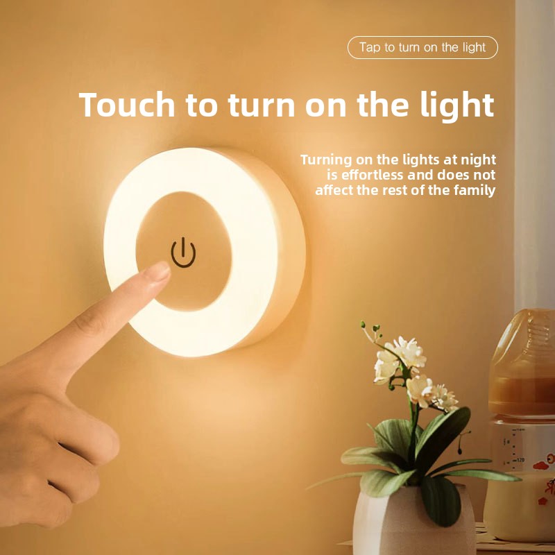 Rechargeable Sleep Night Light | Warm Glow Energy-Saving Lamp | Bedroom Nursery