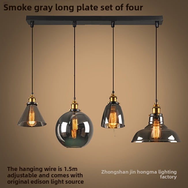 Retro Glass Globe Chandelier | Creative Hanging Pendant Light | Dining Room Cafe Bar