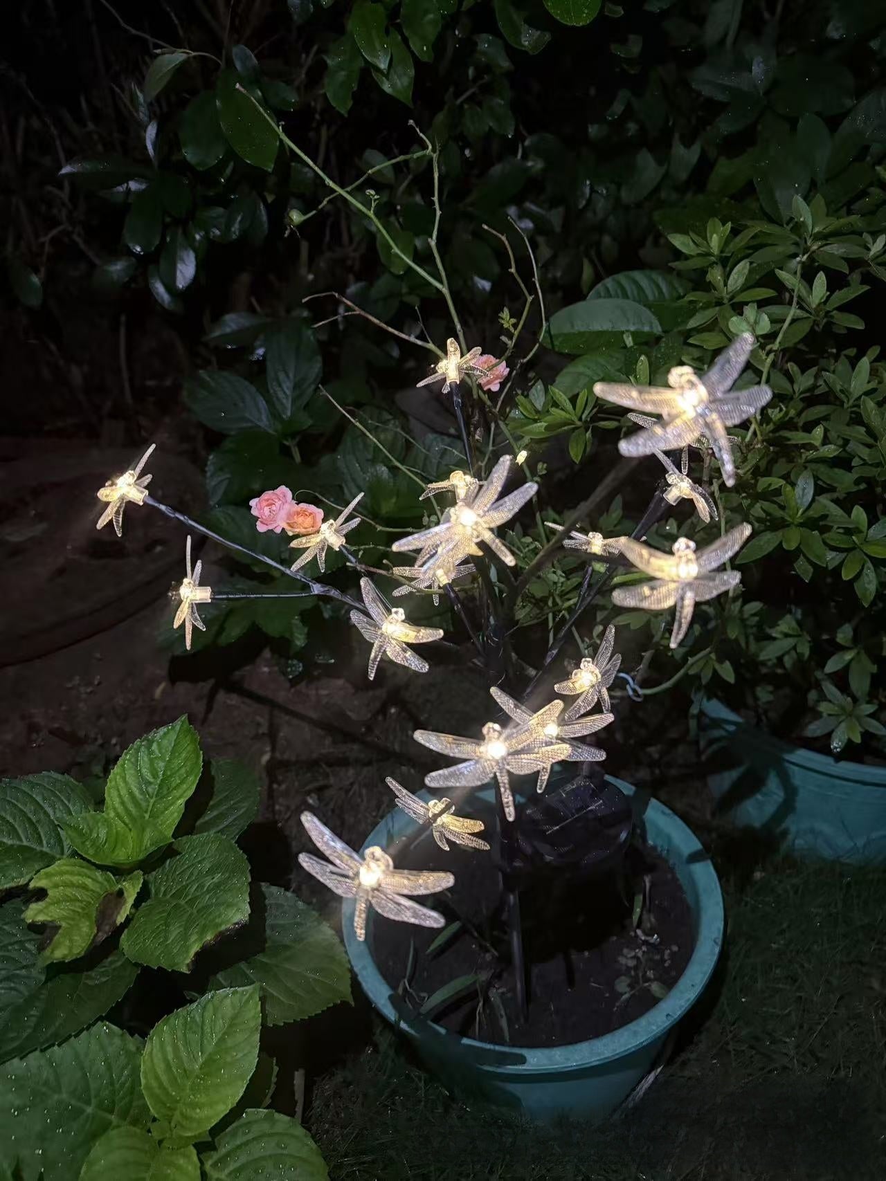 Solar Powered Decorative Garden Lamp with Flower Designs
