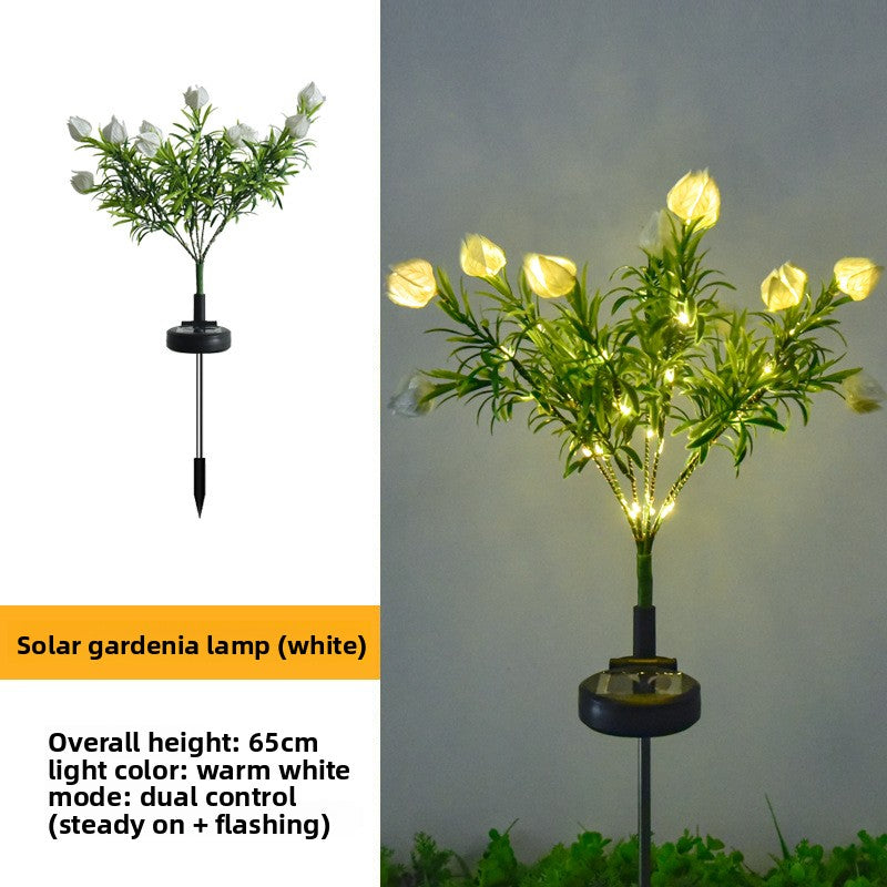 Color-changing optical fiber artificial flower lamp