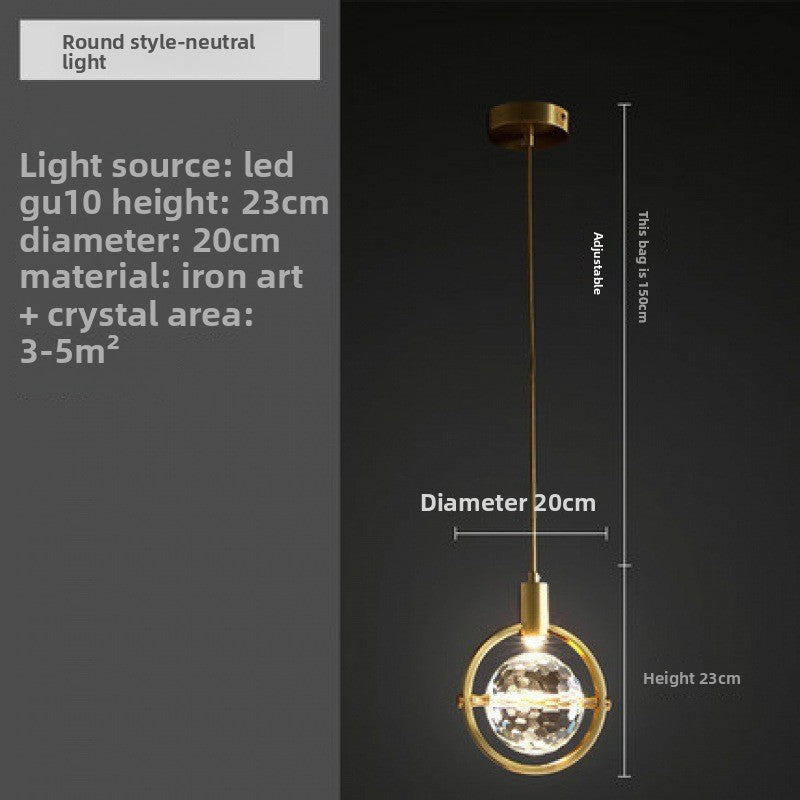Modern Nordic Crystal LED Chandelier | Minimalist Pendant Light | Dining Room Living Room