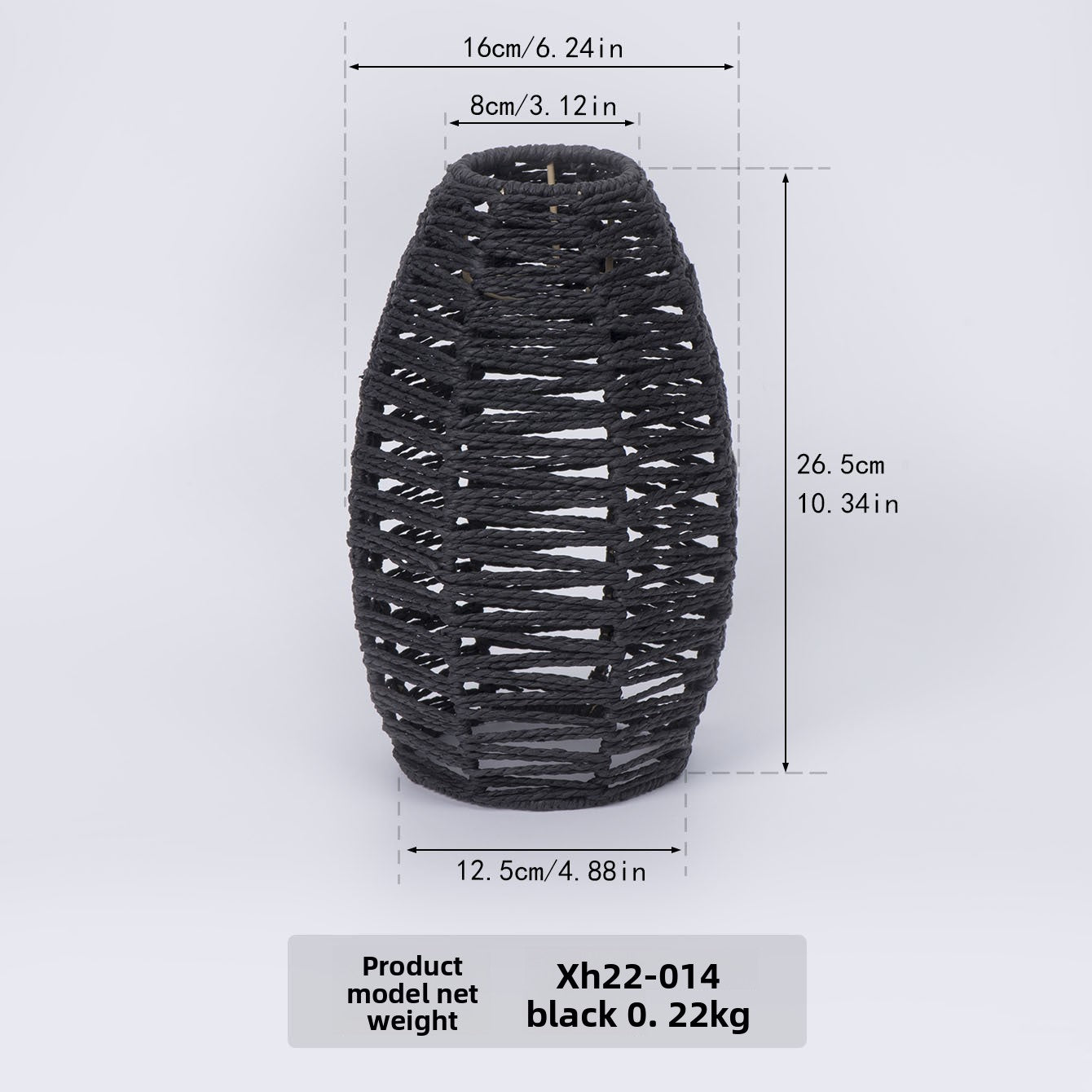Woven Paper Rope Chandelier Lampshade