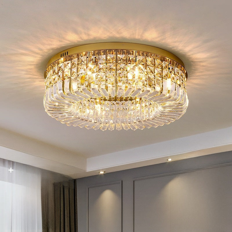 Crystal LED Ceiling Light | Luxury Dimmable Chandelier | Living Room Bedroom Dining