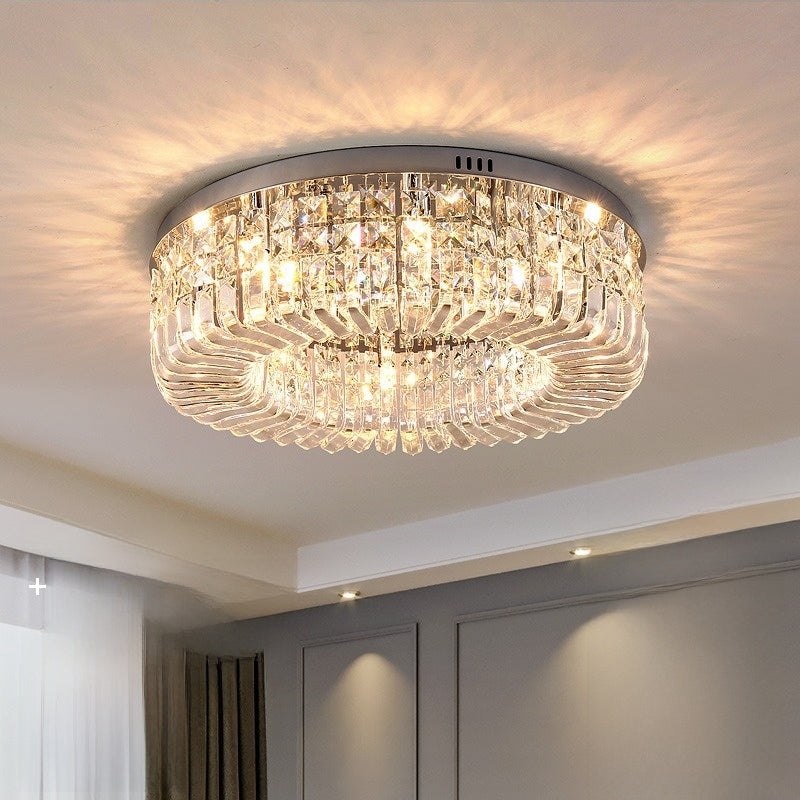 Crystal LED Ceiling Light | Luxury Dimmable Chandelier | Living Room Bedroom Dining