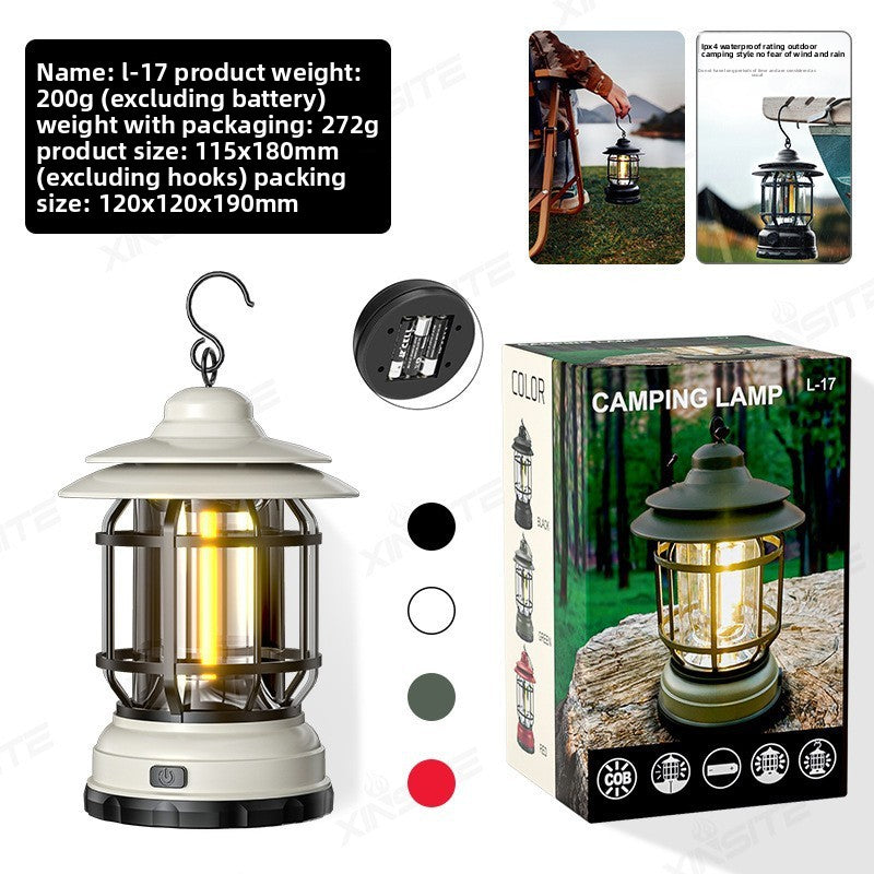Portable LED Camping Lantern | Rechargeable Tent Light | Outdoor Hiking Adventure