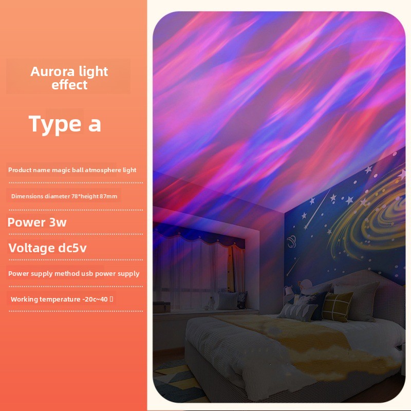 Aurora Projection Night Light with Remote