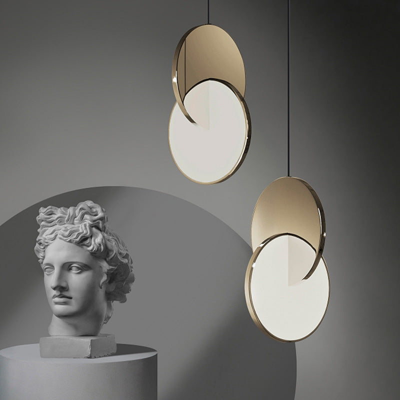 Stainless Steel Pendant Lamp | Acrylic Warm Light Hanging Fixture | Dining Room Living Room