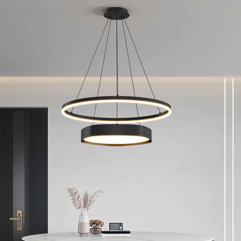 Modern Round LED Chandelier for Dining Room