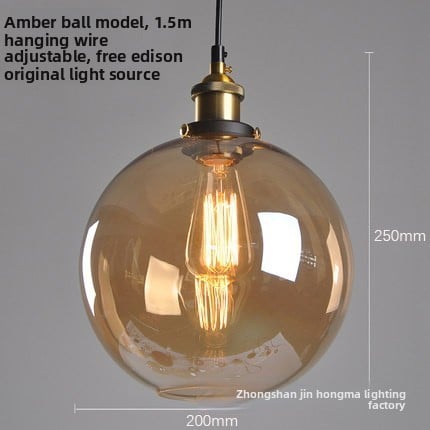 Retro Glass Globe Chandelier | Creative Hanging Pendant Light | Dining Room Cafe Bar