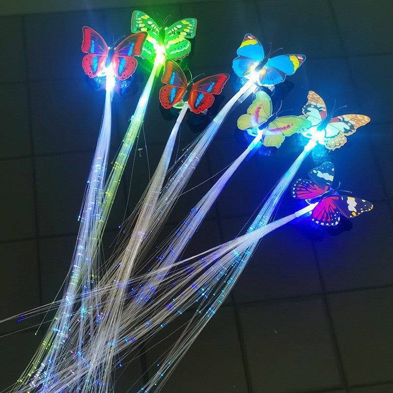 Toy fake hair, fiber optic hairpin braid