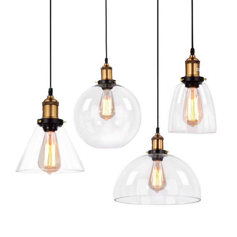Retro Glass Globe Chandelier | Creative Hanging Pendant Light | Dining Room Cafe Bar