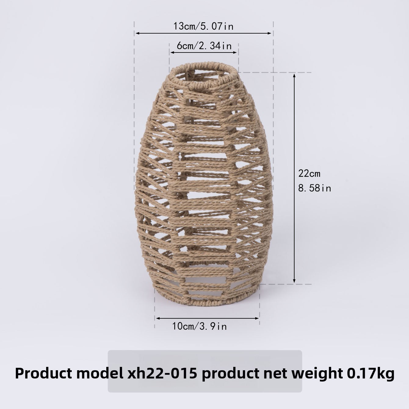 Woven Paper Rope Chandelier Lampshade