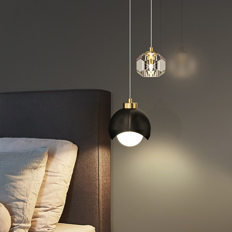 Modern Crystal Bedroom Chandelier | Light Luxury LED Ceiling Pendant | Living Room Statement Light