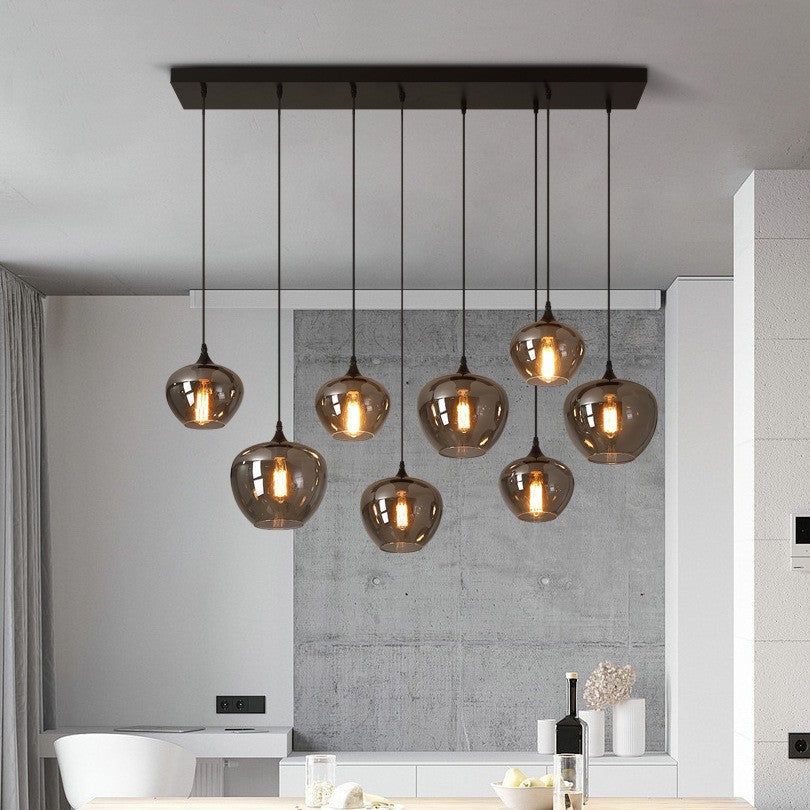 Modern Industrial Glass Pendant Lamp | Bar-Style Hanging Light | Loft Dining Kitchen