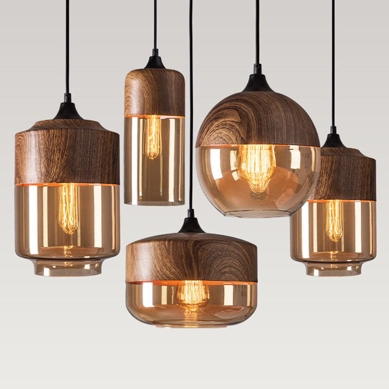 Glass ball chandelier