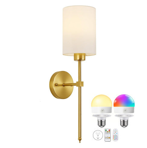 Rechargeable Fabric Wall Lamp with Remote Control