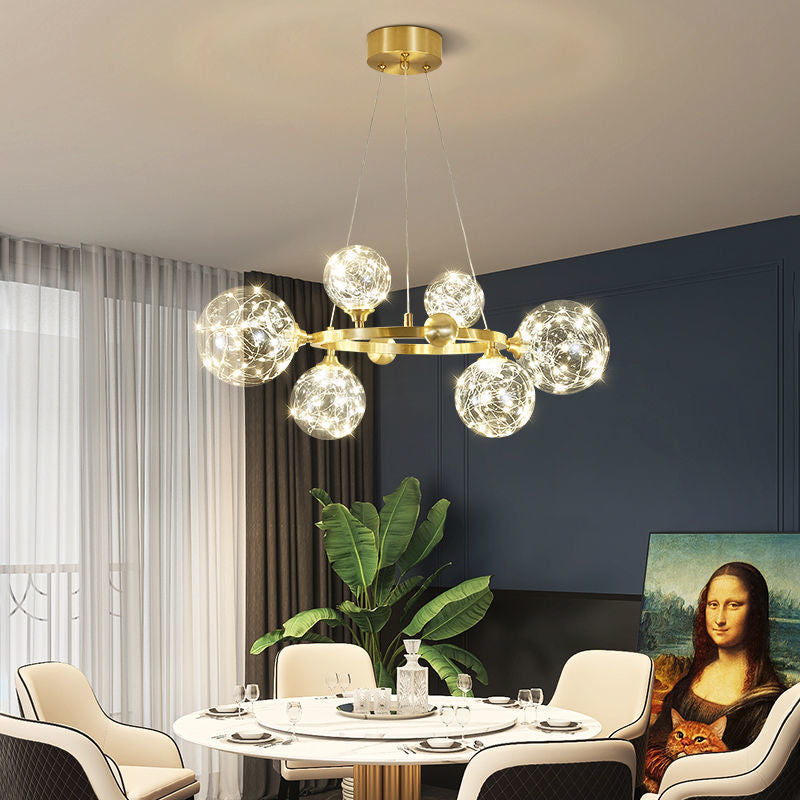 Modern LED Chandelier with Star Design