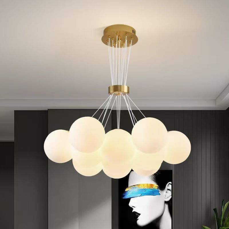 Modern Planet Chandelier LED Light | Celestial Sphere Pendant | Smart Home Compatible | Dining Room
