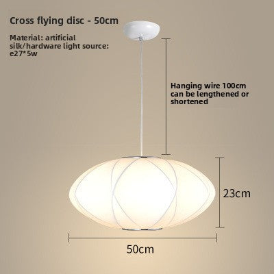 Fabric Pendant Chandelier | Soft Textile Shade Ceiling Light | Dining Room Bedroom
