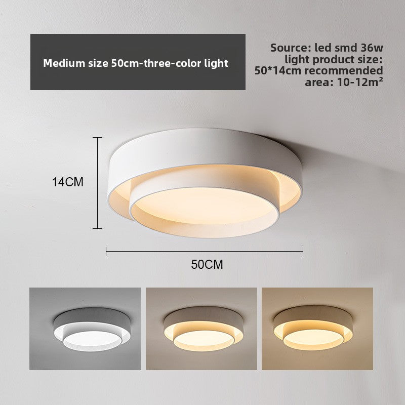 Modern LED Ceiling Light for Living Room & Bedroom | Nordic Flush Mount | Dimmable 3-Color Lamp