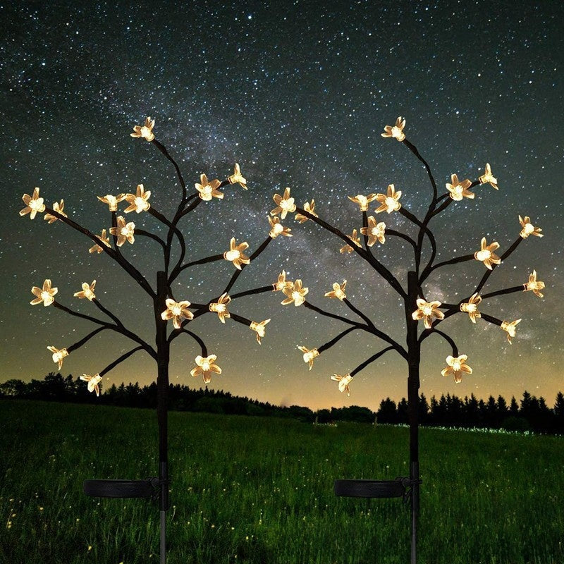 Solar Powered Decorative Garden Lamp with Flower Designs