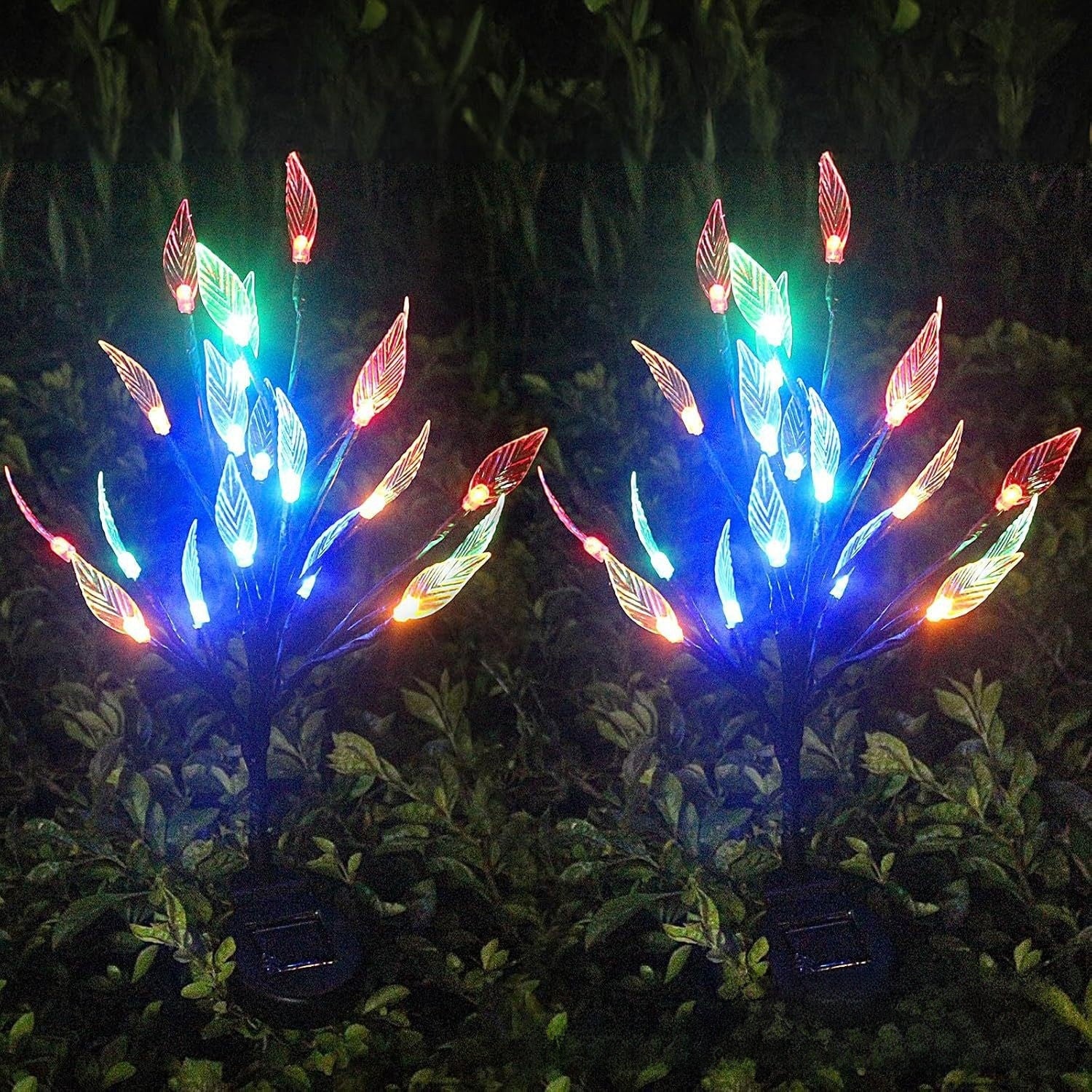 Solar Powered Decorative Garden Lamp with Flower Designs