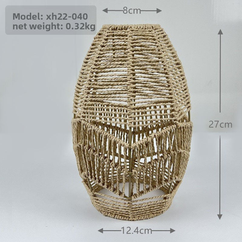 Woven Paper Rope Chandelier Lampshade