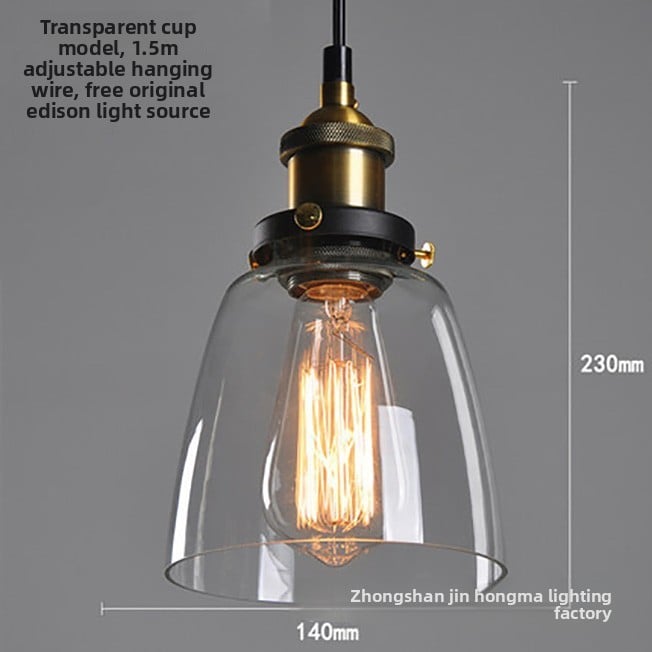 Retro Glass Globe Chandelier | Creative Hanging Pendant Light | Dining Room Cafe Bar