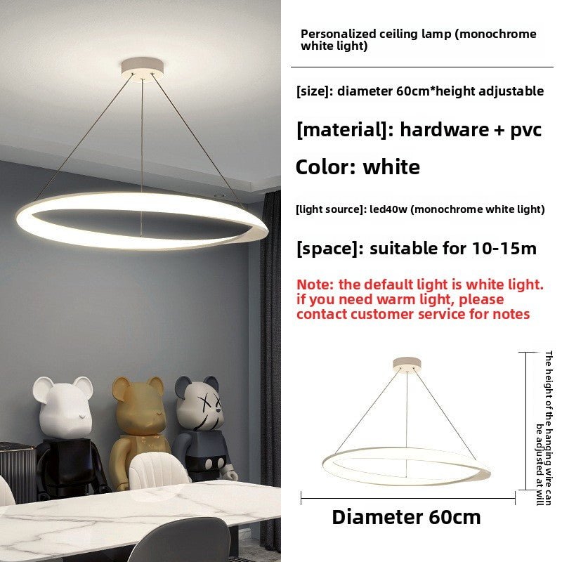 Geometric Circular LED Chandelier | Modern Ring Pendant Light | Living Room Dining Room