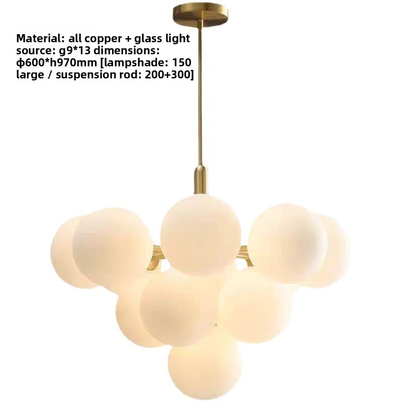 Copper Pendant Light | Decorative Multi-Head Chandelier | Dining Room Living Room Bar