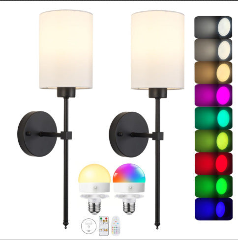Rechargeable Fabric Wall Lamp with Remote Control