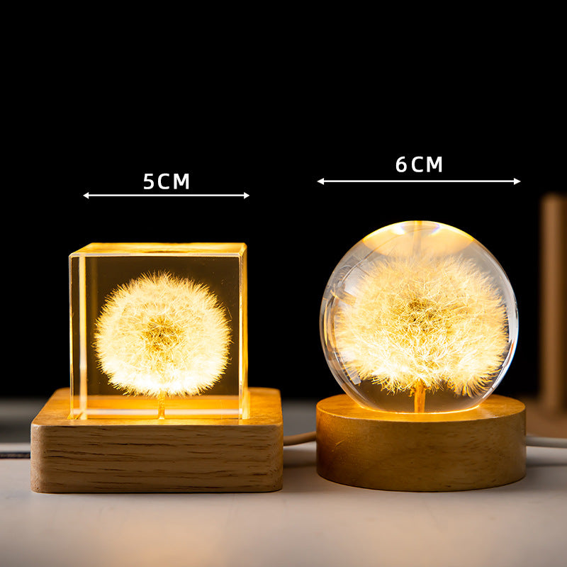Decorative Floral Crystal Night Light