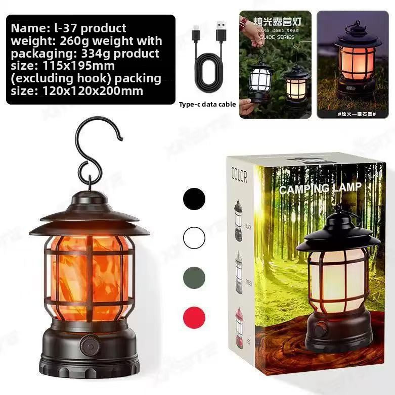 Retro Solar Rechargeable Camping Lantern