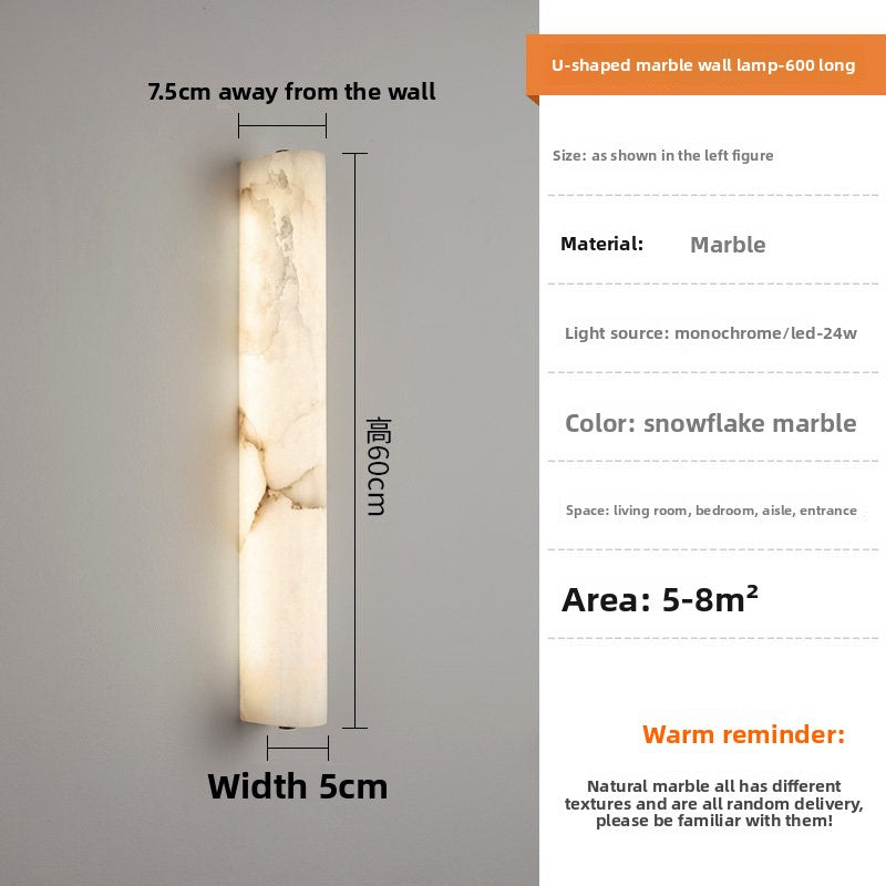 Ösedum Pillar Marble Wall Light