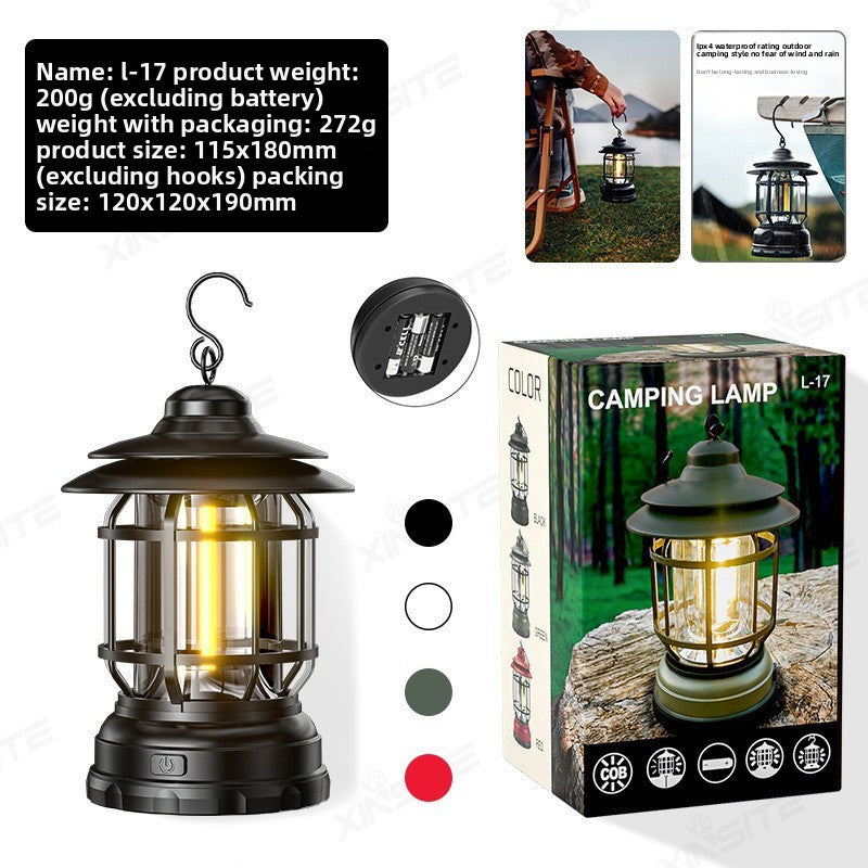 Portable LED Camping Lantern | Rechargeable Tent Light | Outdoor Hiking Adventure