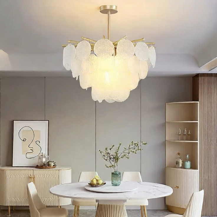 Modern Crystal Glass Chandelier | Diamond Pendant Light | Dining Room Living Room
