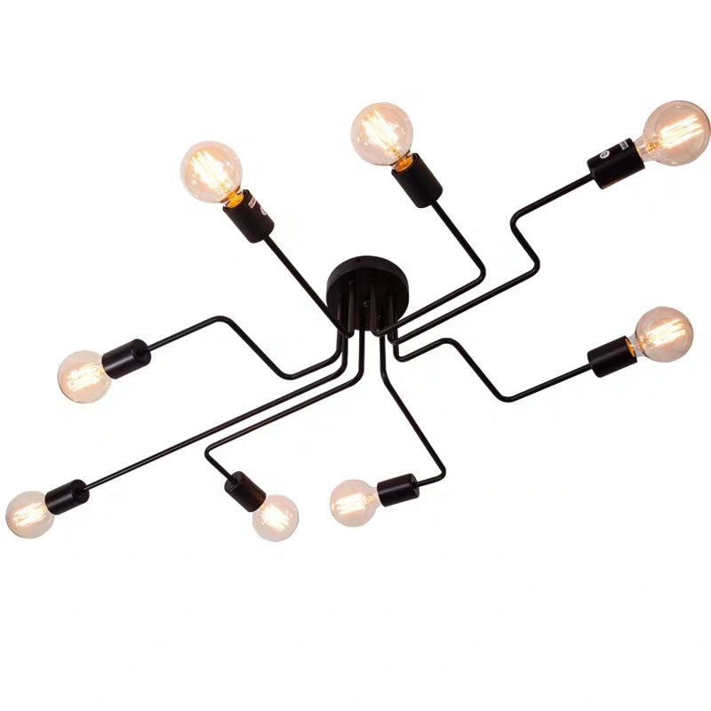 Modern Retro Iron Ceiling Lamp | Industrial Vintage Pendant | Living Room Cafe Bar